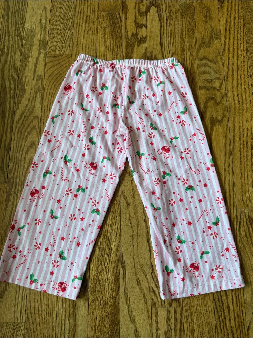 American Girl Pink and Red Candy Cane Holiday Pajama Set